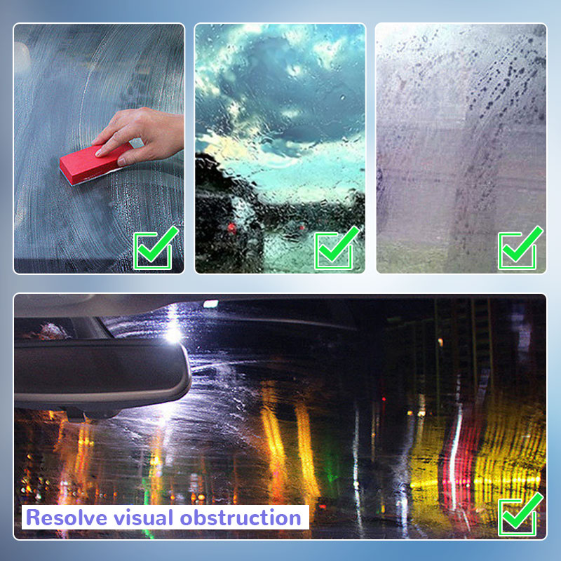 🔥 Limited time special! After spraying the oil film cleaner... The light transmittance of the glass is 99%, like removing the window film 💥