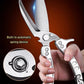 All-steel Multi-function Kitchen Scissors for Chicken and Meat Cutting