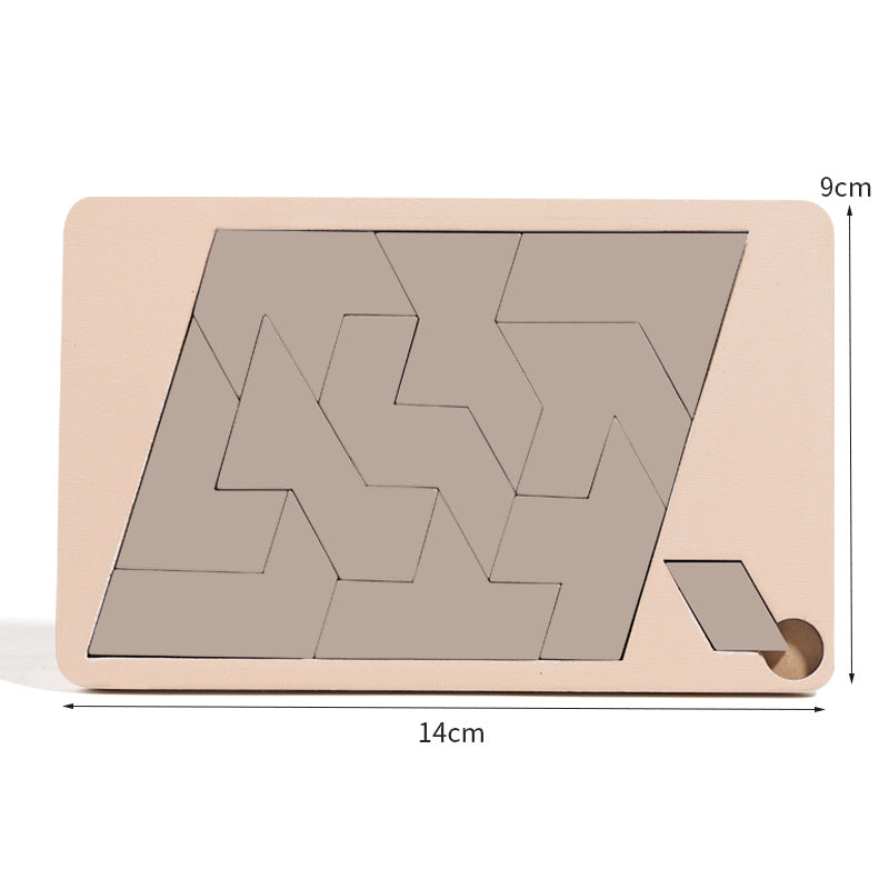 🧩  50% NYT POIS PÄÄLTÄ! ✨ Puinen tangram-palapelilauta - 7 värikästä geometrista muotoa luovaan kuvioiden lajitteluun &amp;  Montessori-oppiminen 🔺🔷