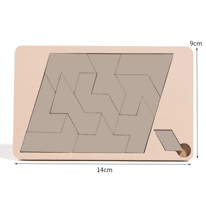 🧩  50% NYT POIS PÄÄLTÄ! ✨ Puinen tangram-palapelilauta - 7 värikästä geometrista muotoa luovaan kuvioiden lajitteluun &amp;  Montessori-oppiminen 🔺🔷
