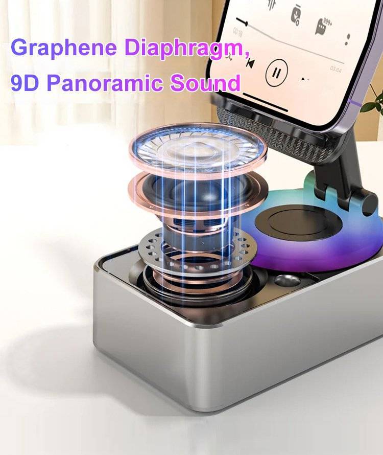 🔥 Hot sale 50% OFF🔥Bluetooth Audio Power Phone Holder🎵🔋For mobile phones and tablets