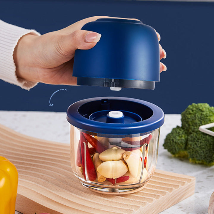 Cordless Multifunctional Mini Electric Garlic Chopper – 50K+ SOLD – One-touch operation, rechargeable &amp; perfect for onions, herbs or baby food ⚡
