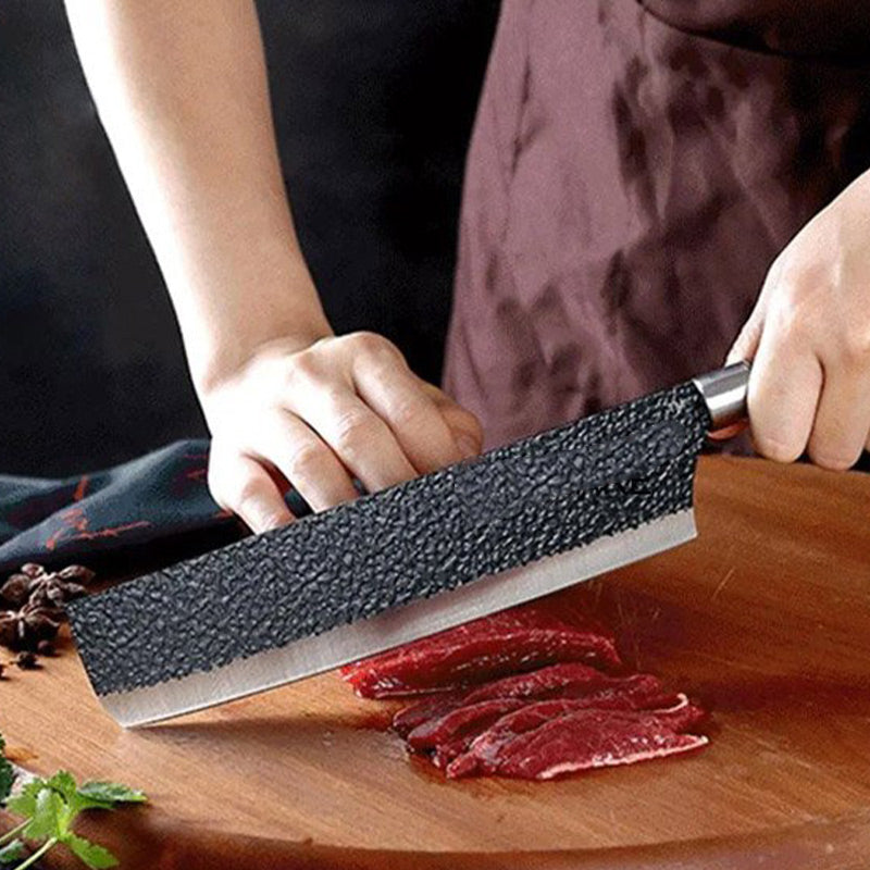 🎁Professional Stainless Steel Kitchen Knife Set（chef's knife, meat knife, utility knife,fruit knife,kitchen scissors, peeler.）