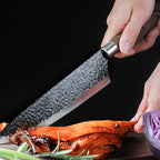 🎁Professional Stainless Steel Kitchen Knife Set（chef's knife, meat knife, utility knife,fruit knife,kitchen scissors, peeler.）