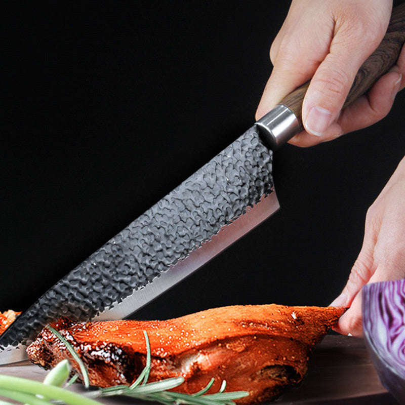 🎁Professional Stainless Steel Kitchen Knife Set（chef's knife, meat knife, utility knife,fruit knife,kitchen scissors, peeler.）