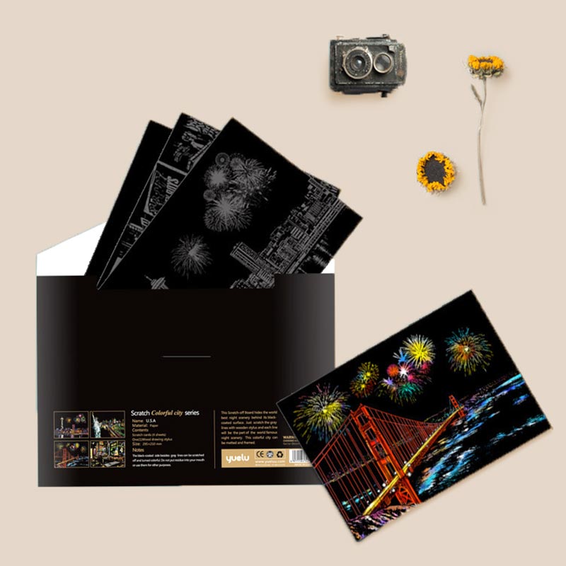 🧠4pcs Creative Scratch Paintings Set with Tool（🚀55%OFF）