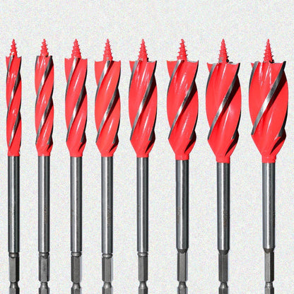 8PCS 4-Flute Auger Drill Bit Set for Woodworking