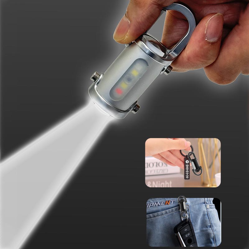 🔥Aanbieding🔥1200LM superheldere mini-sleutelhangerzaklamp waterdicht