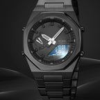 💖Most popular in 2025💖Men's stylish business quartz watch with world time, stopwatch, five alarms, date display and day of the week function