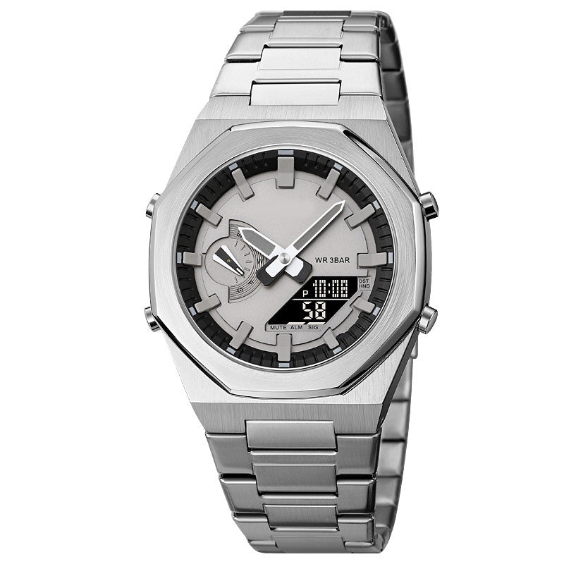 💖Most popular in 2025💖Men's stylish business quartz watch with world time, stopwatch, five alarms, date display and day of the week function