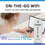 🎉LAST DAY SALE 50% OFF🔥4G LTE Router Wireless USB Mobile Broadband⚡ 150Mbps Wireless Network Card Adapter