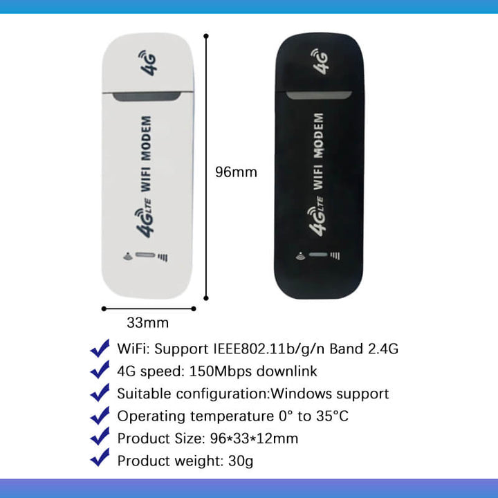🎉LAST DAY SALE 50% OFF🔥4G LTE Router Wireless USB Mobile Broadband⚡ 150Mbps Wireless Network Card Adapter