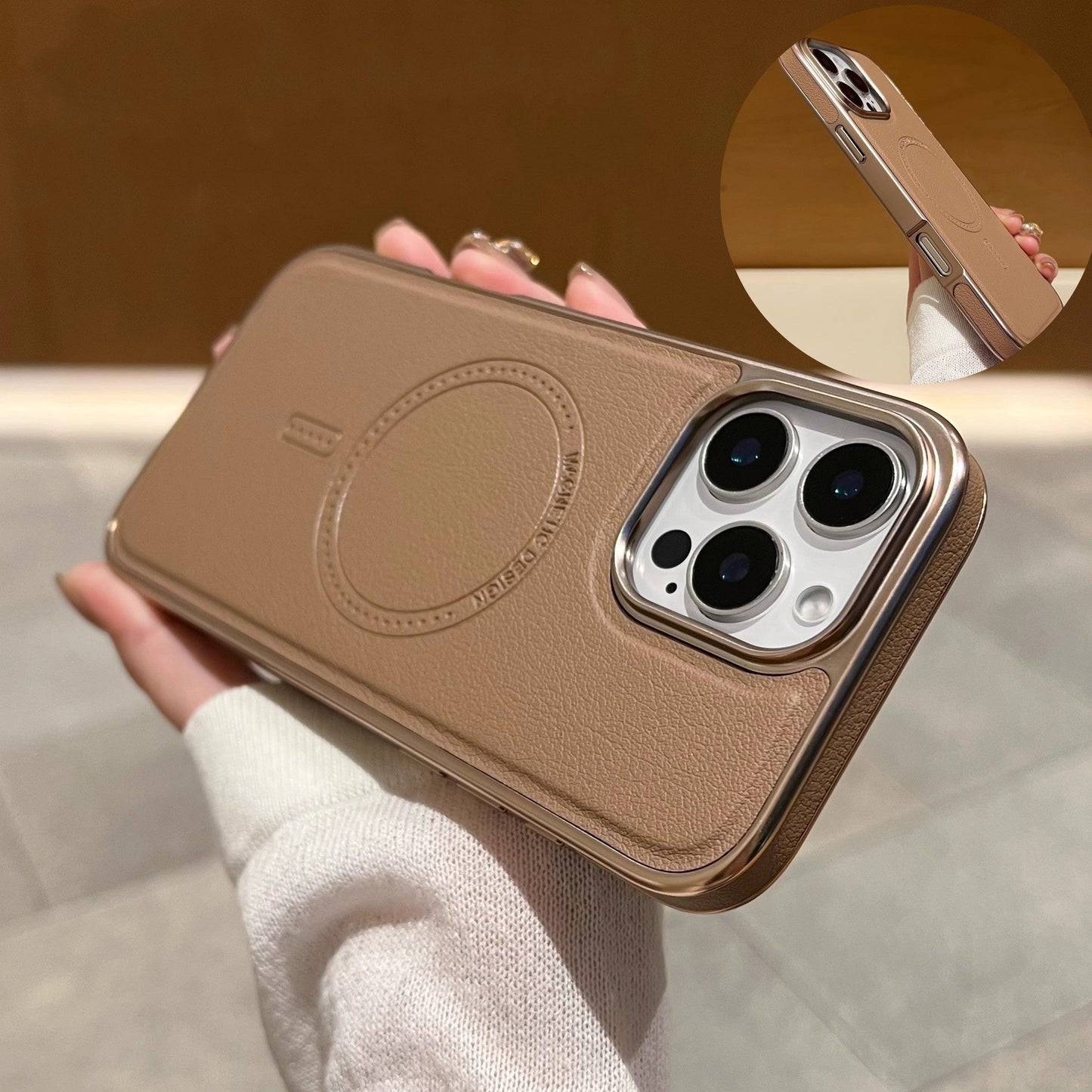 🔥Hot Sale🔥Magnetische oplaadcase van leer voor iPhone