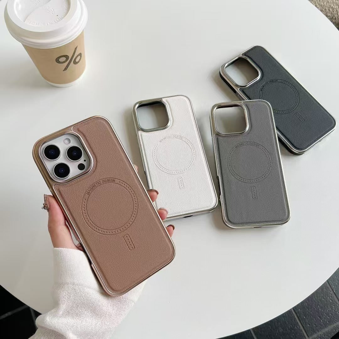 🔥Hot Sale🔥Magnetische oplaadcase van leer voor iPhone
