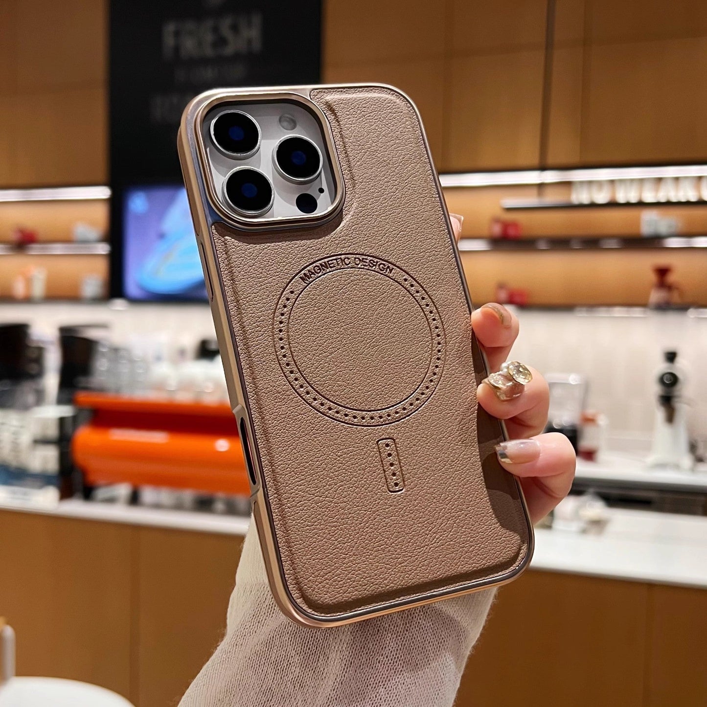 🔥Hot Sale🔥Magnetische oplaadcase van leer voor iPhone