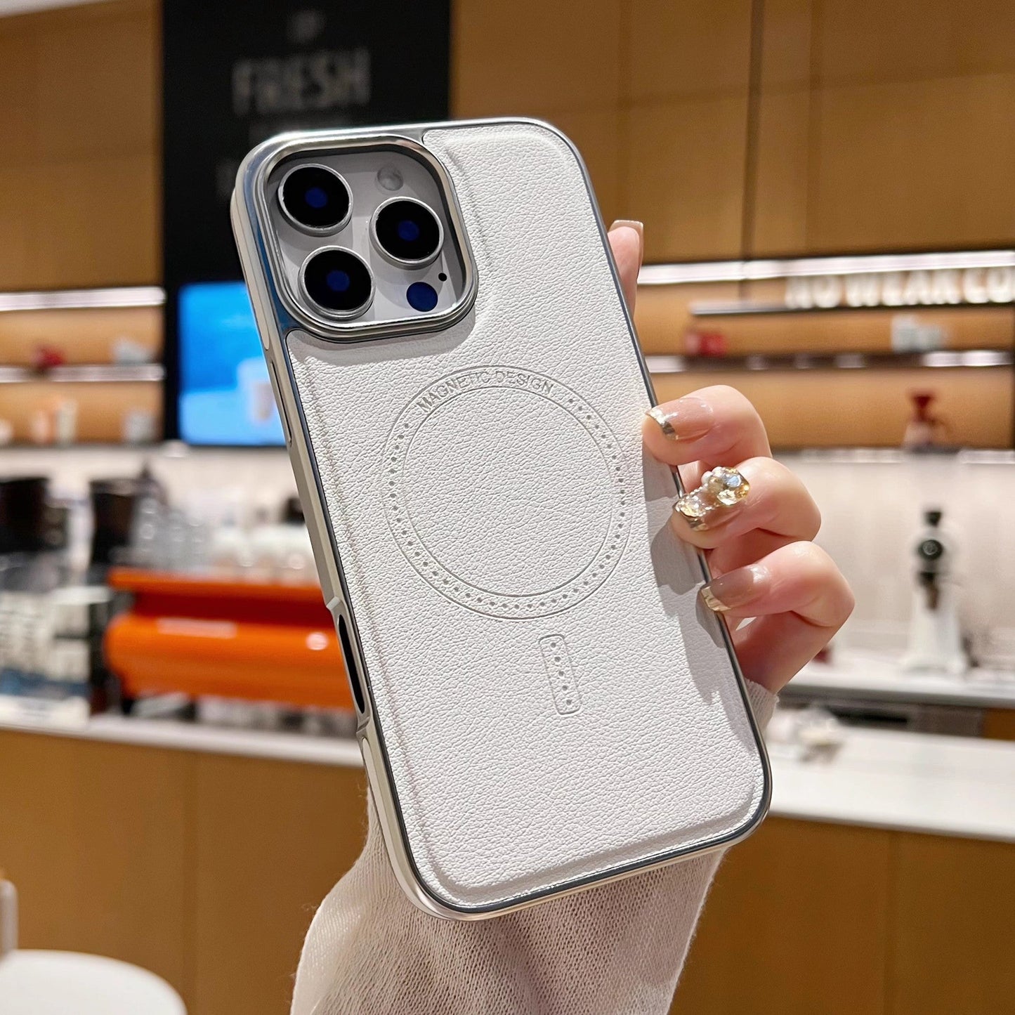 🔥Hot Sale🔥Magnetische oplaadcase van leer voor iPhone