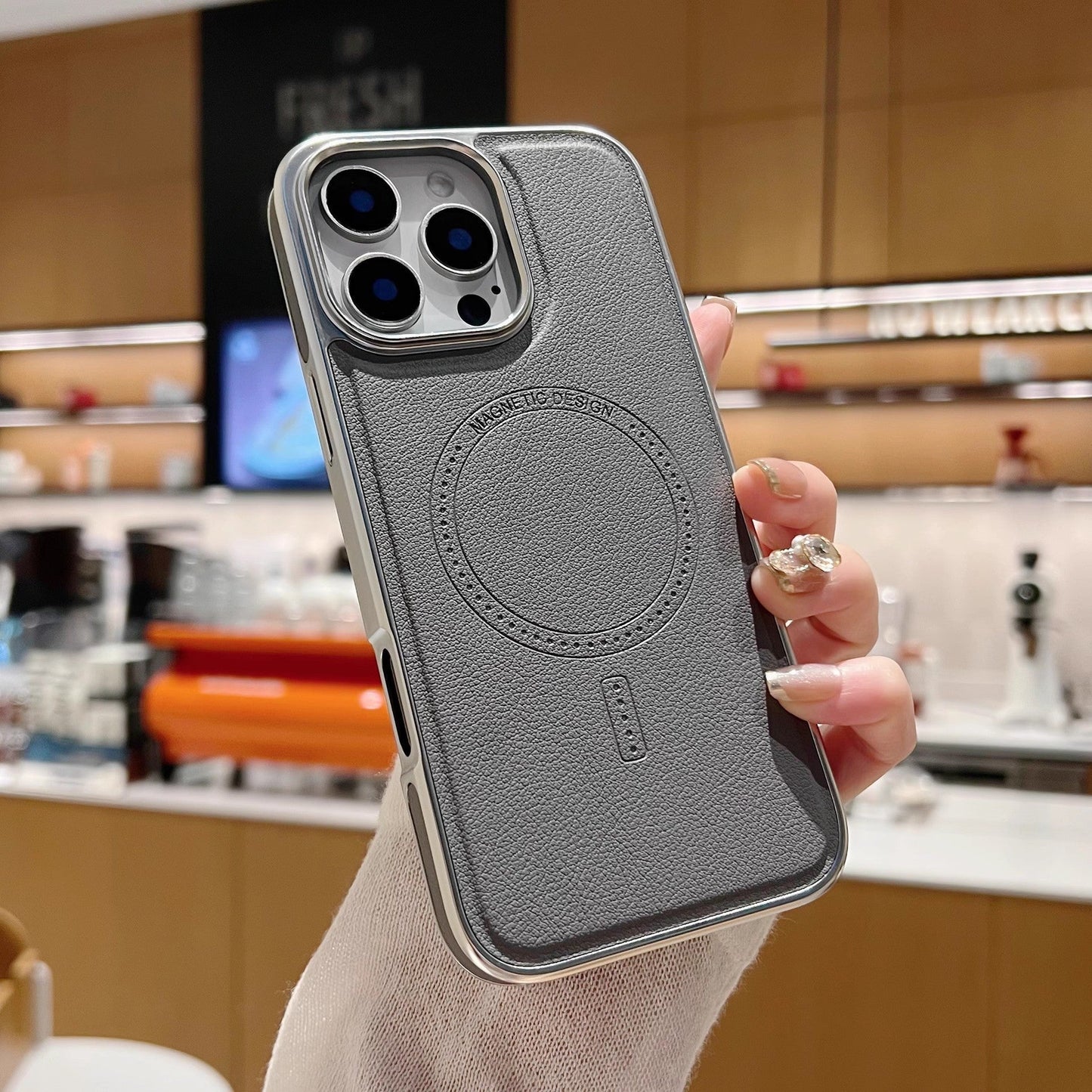 🔥Hot Sale🔥Magnetische oplaadcase van leer voor iPhone