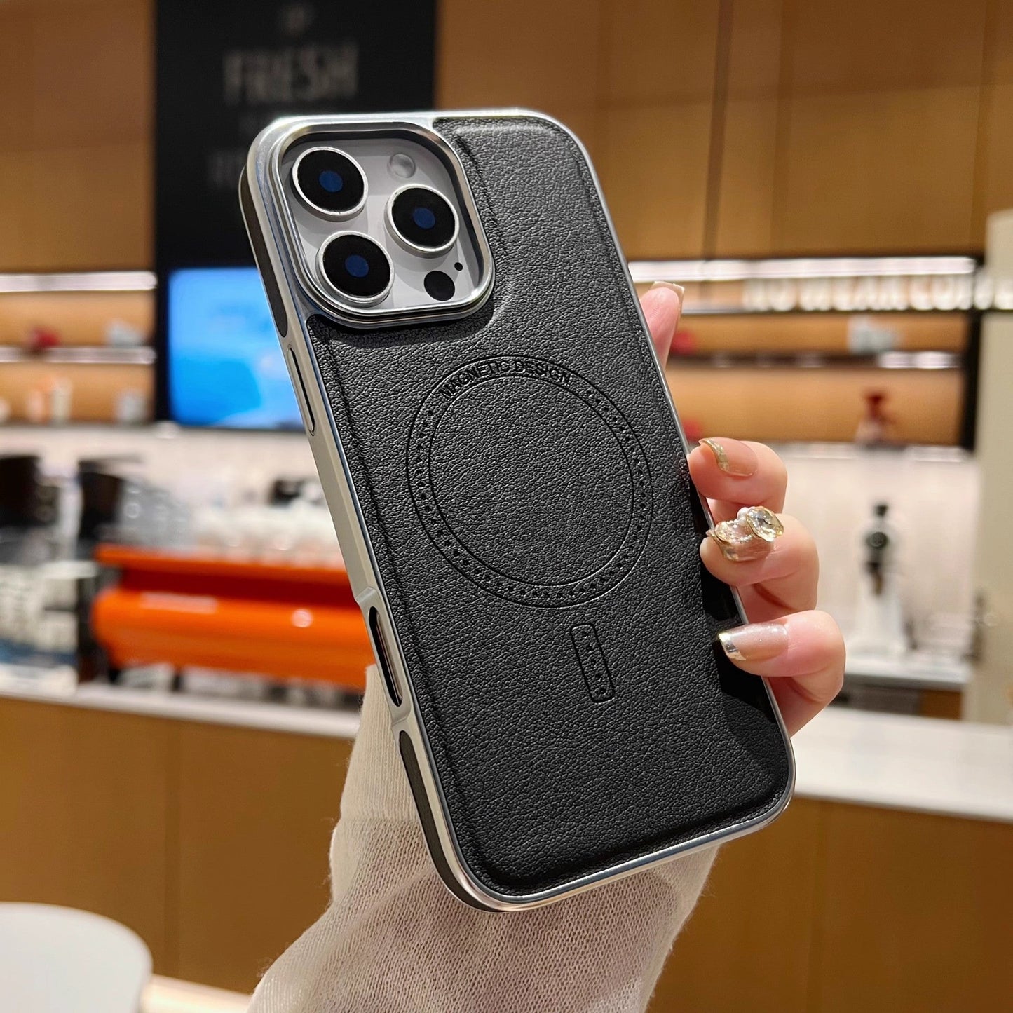 🔥Hot Sale🔥Magnetische oplaadcase van leer voor iPhone
