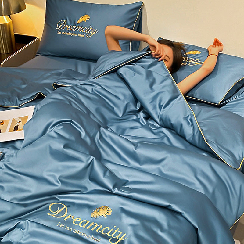 Nyt en kjølig sommer🛏️ Sommerlig enkelt issilkedyne❄️