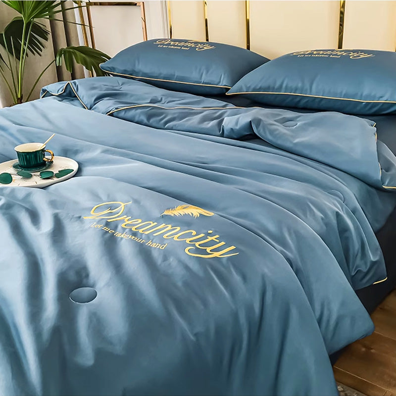 Nyt en kjølig sommer🛏️ Sommerlig enkelt issilkedyne❄️