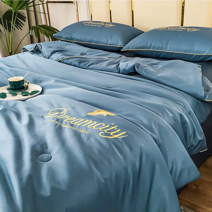 Nyt en kjølig sommer🛏️ Sommerlig enkelt issilkedyne❄️