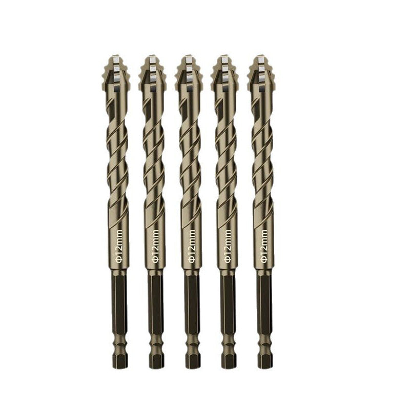 Set di 4 punte per trapano eccentrico a dente di sega a quattro taglienti
