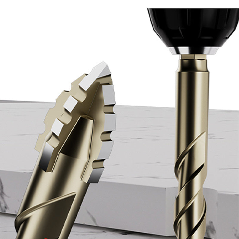 🔥4-Piece Diamond Grit Drill Bit Set - Tile/Glass/Marble/Concrete Drill Bits (2025 Upgraded 4-Flute Eccentric Design)