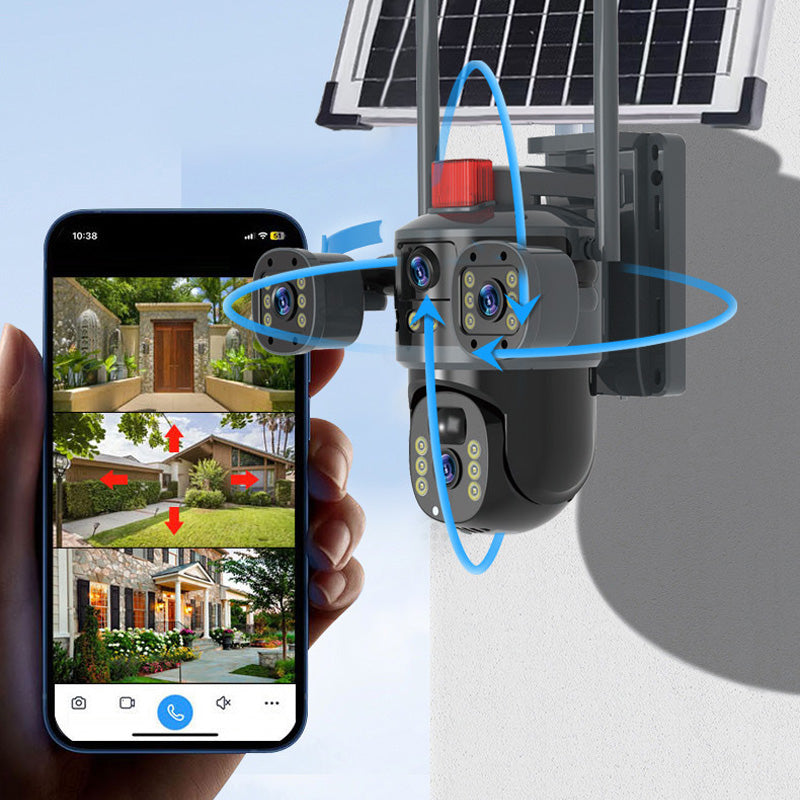 💥2025 Neuer heißer Verkauf🎥 Dreifachobjektiv-Solar-360°-Dome-Kamera✈️ kostenloser Versand
