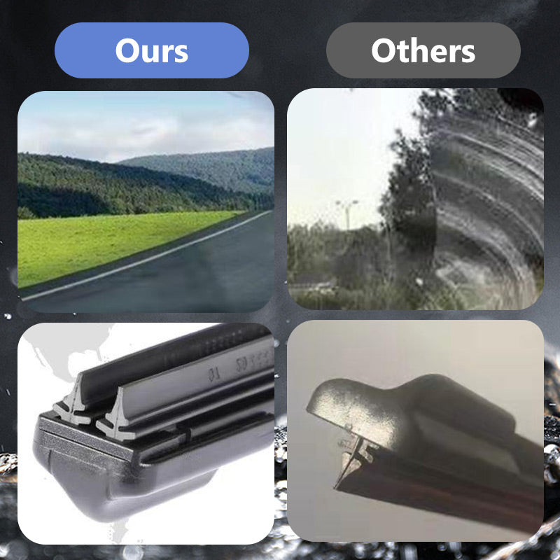 🚗Multi-Function Boneless Double Rubber Strip Wiper