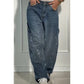 Jean droit pour femme avec strass