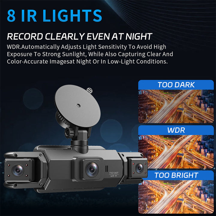 🔥New Arrival 2025🔥4-Channel HD Dash Cam with Night Vision