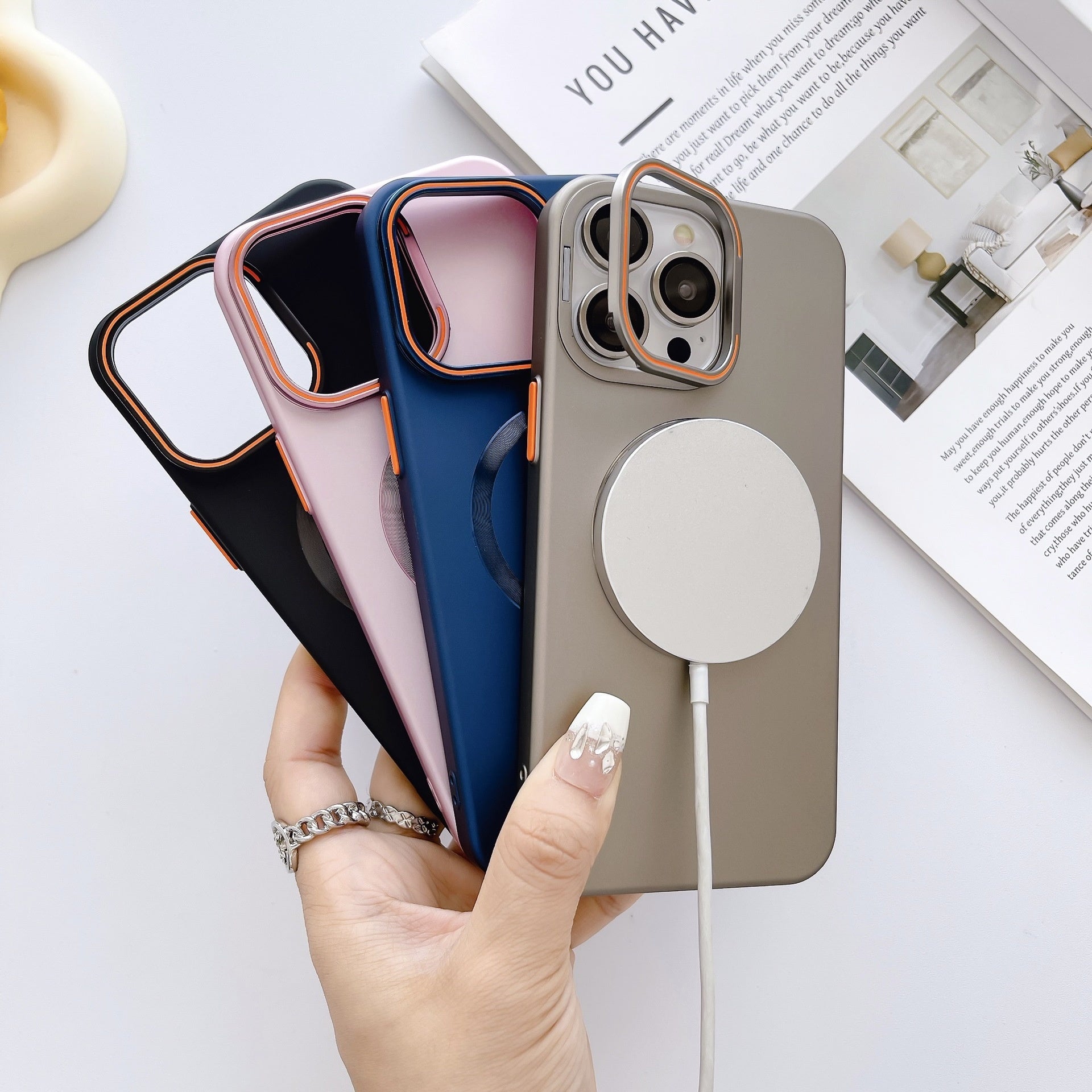 Wireless Charging Phone Case with Lens Film