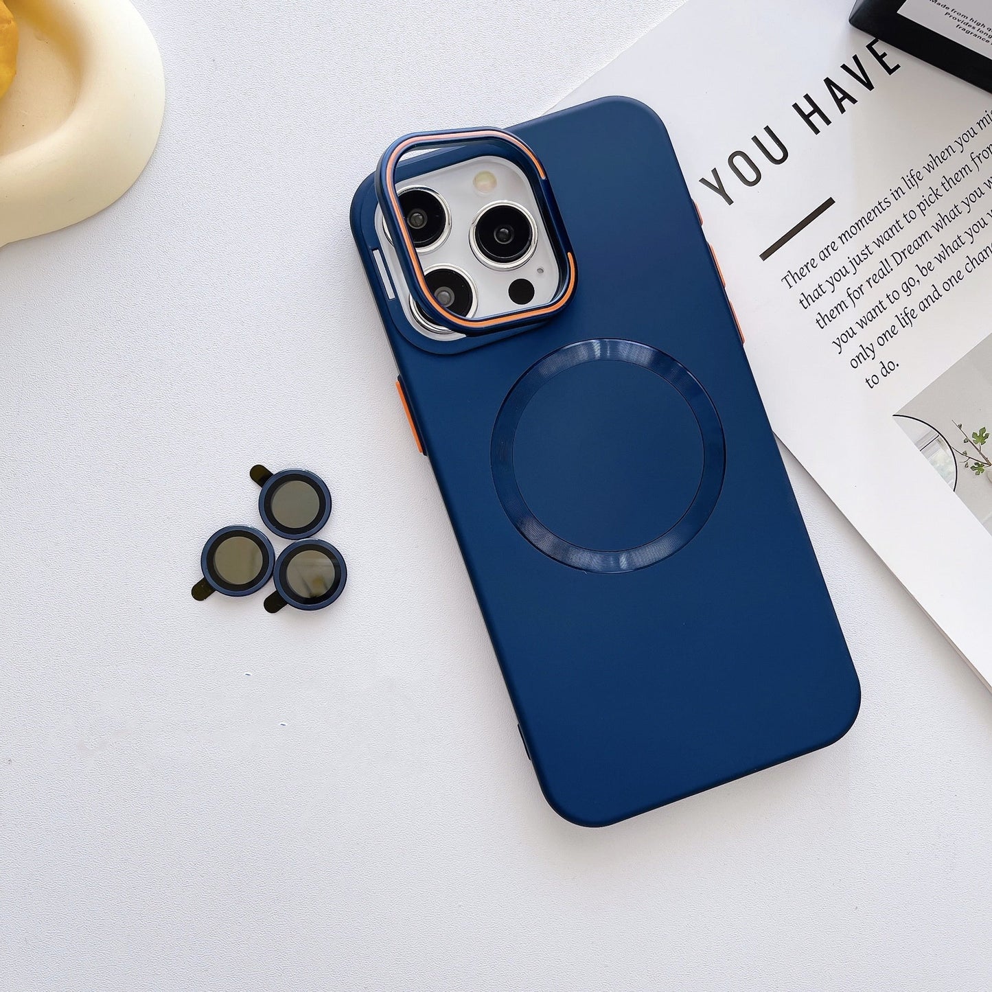 Draadloze oplaadhoes voor telefoon met lensfolie