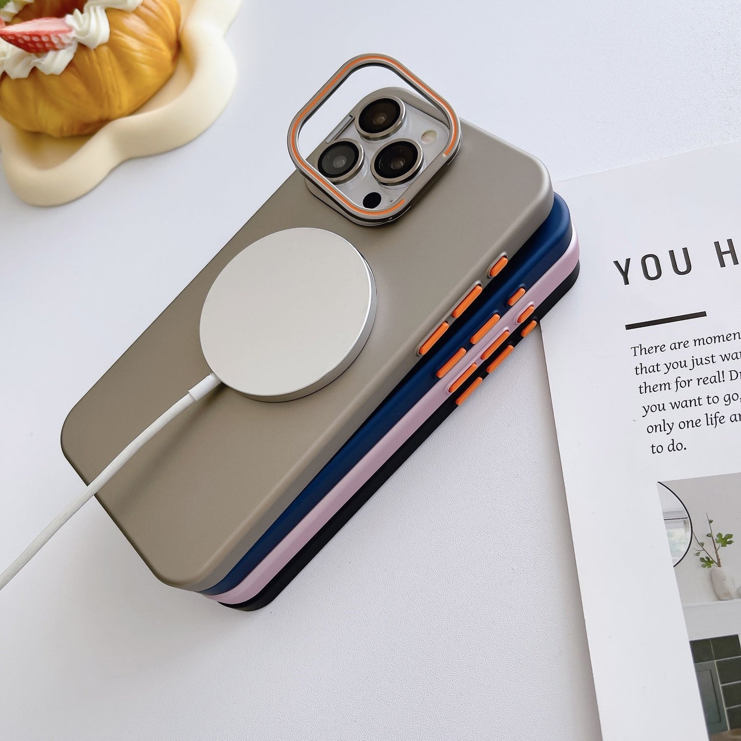 Draadloze oplaadhoes voor telefoon met lensfolie