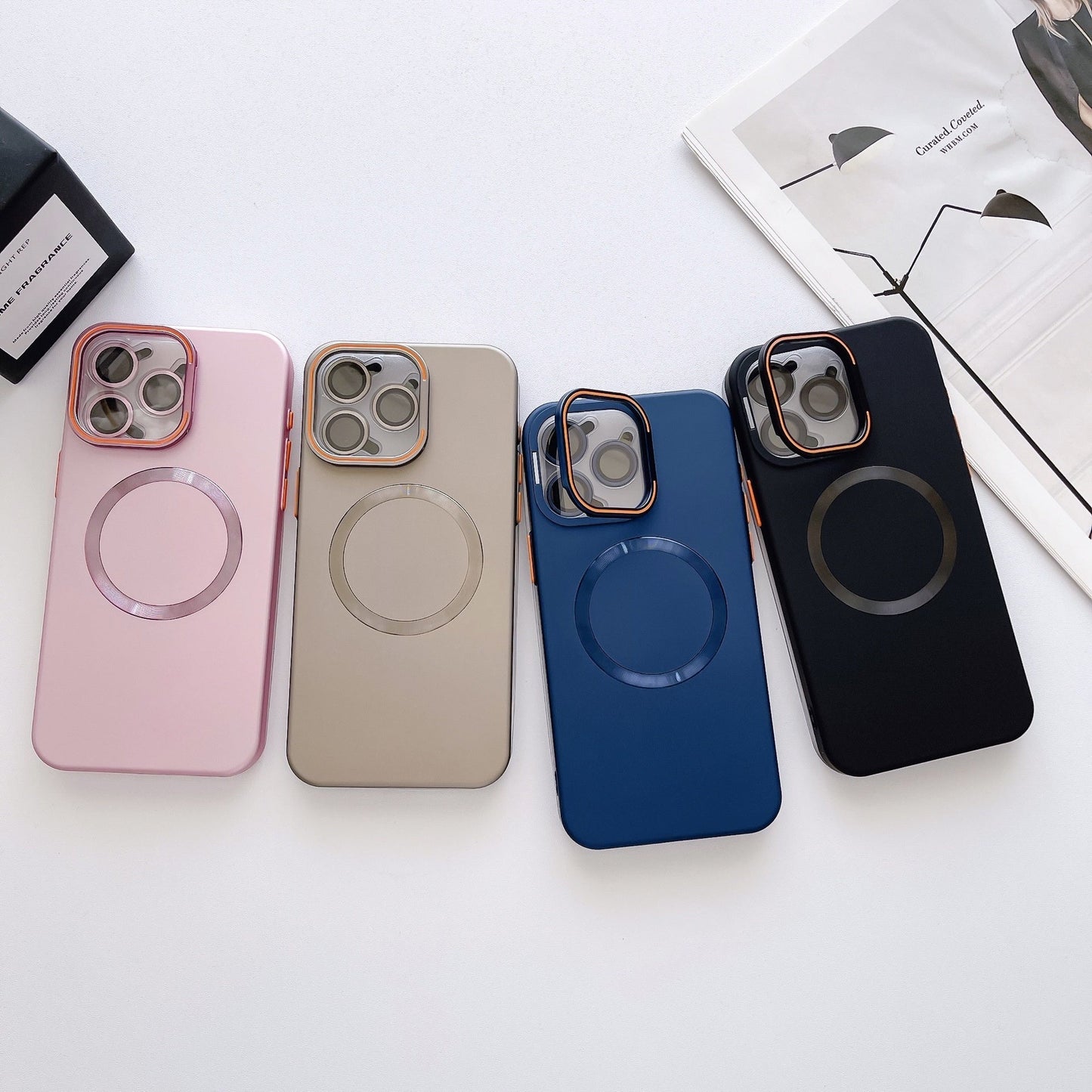 Draadloze oplaadhoes voor telefoon met lensfolie