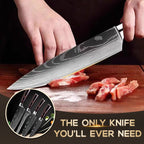 Multi-Use Kitchen Knife with Wooden Handle