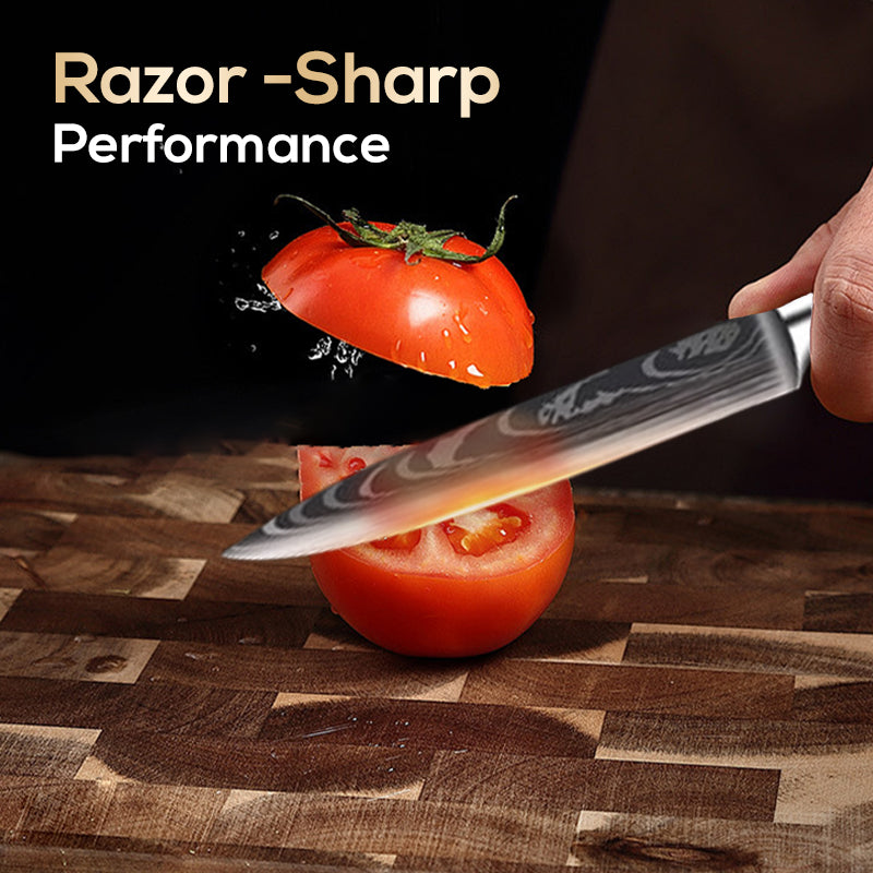 Multi-Use Kitchen Knife with Wooden Handle