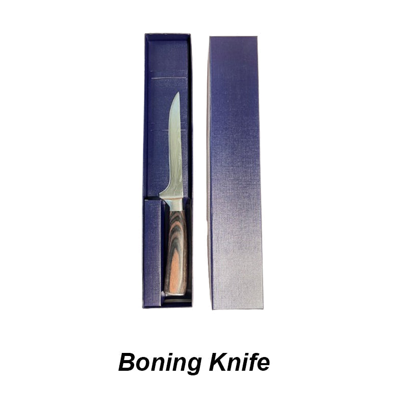 Multi-Use Kitchen Knife with Wooden Handle