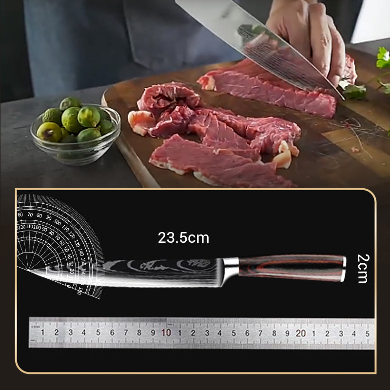 Multi-Use Kitchen Knife with Wooden Handle