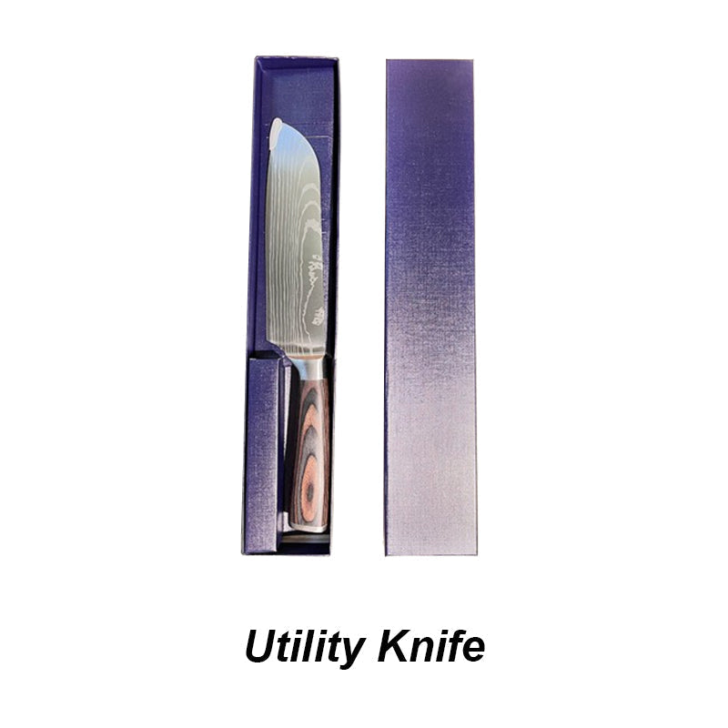 Multi-Use Kitchen Knife with Wooden Handle