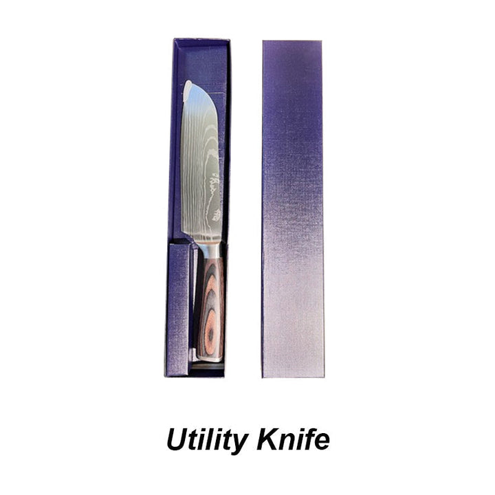 Multi-Use Kitchen Knife with Wooden Handle