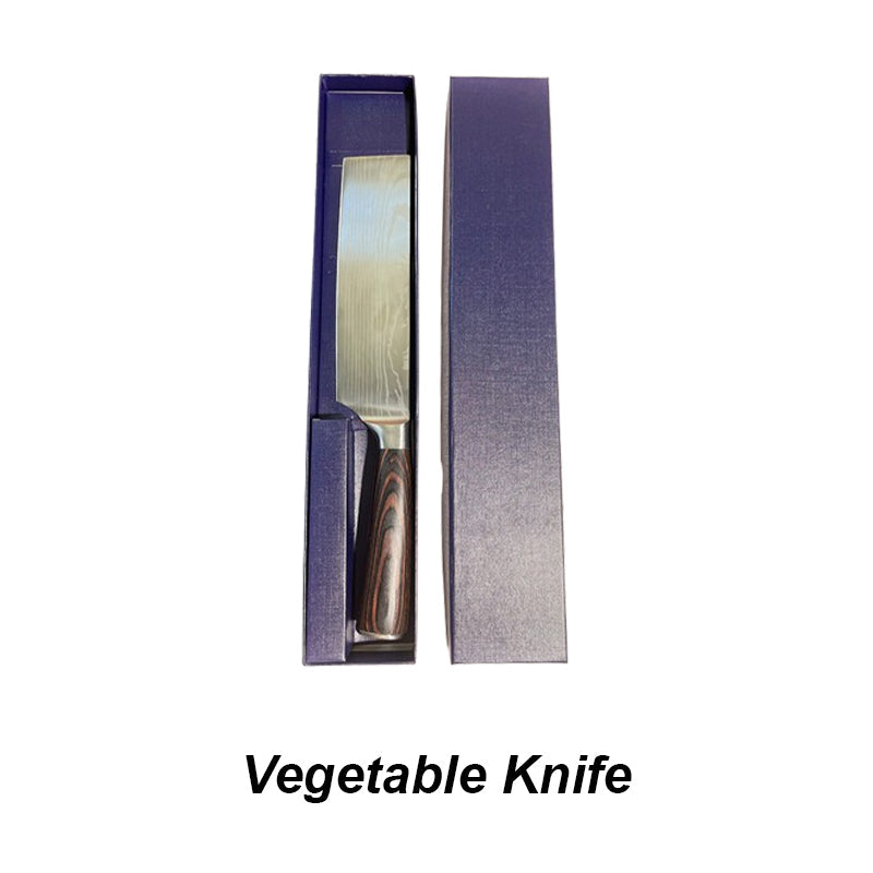 Multi-Use Kitchen Knife with Wooden Handle