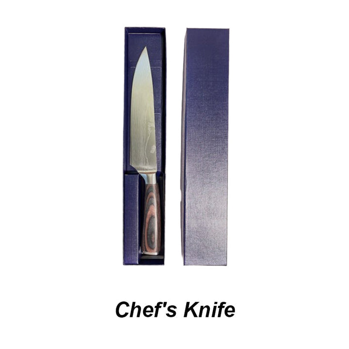 Multi-Use Kitchen Knife with Wooden Handle
