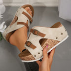 Women's Fashion Cutout Platform Wedge Sandals