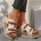 🔥LAST DAY PROMOTION - 50%OFF🔥Cutout Platform Wedge Sandals