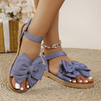 👡🌸Women's Fashion Bow Flat Sandals - 50% OFF for Goddess Day! Elegant Design🌸Comfortable Wear, Summer Essential!