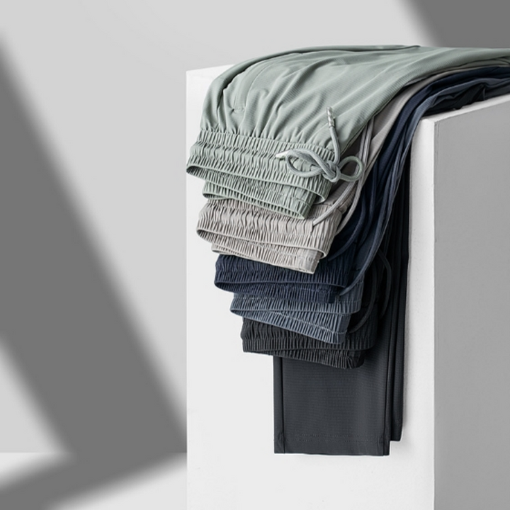 Ice Feel Quick-Dry Athletic Pants – Cooling Fabric, Loose Fit &amp; Moisture-Wicking (M–4XL) 🌿👖