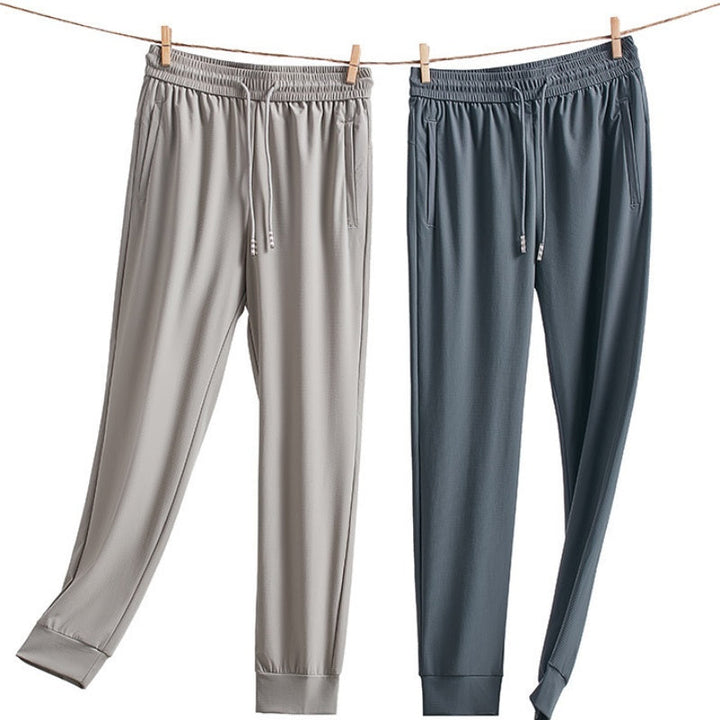 Ice Feel Quick-Dry Athletic Pants – Cooling Fabric, Loose Fit &amp; Moisture-Wicking (M–4XL) 🌿👖