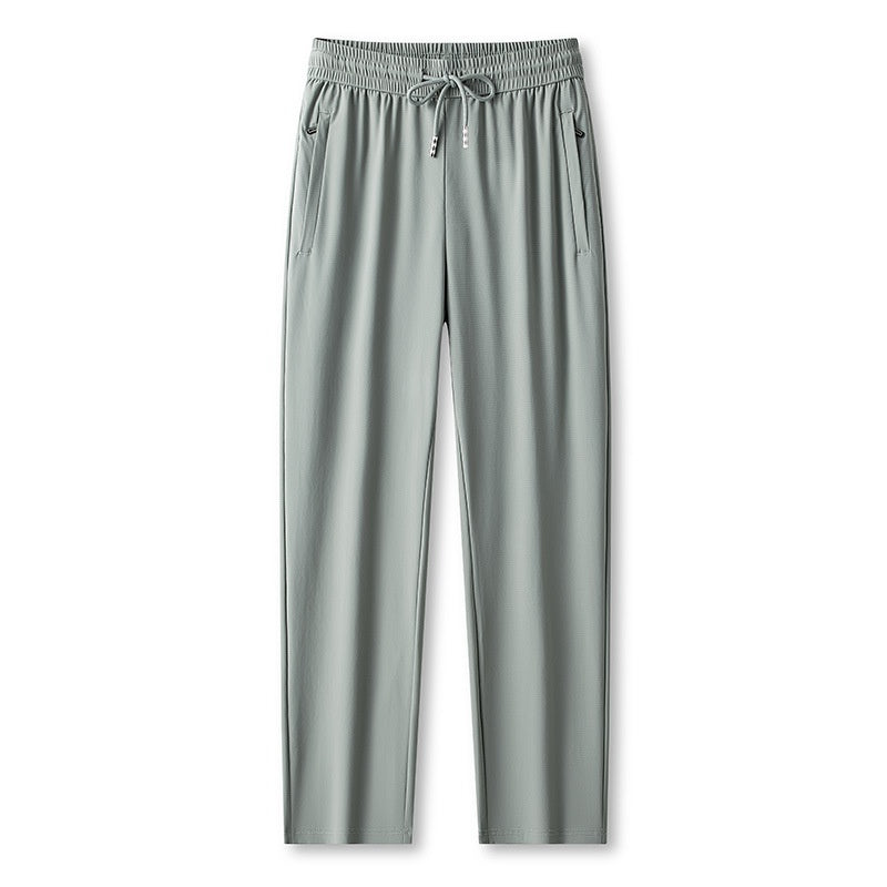 Ice Feel Quick-Dry Athletic Pants – Cooling Fabric, Loose Fit &amp; Moisture-Wicking (M–4XL) 🌿👖