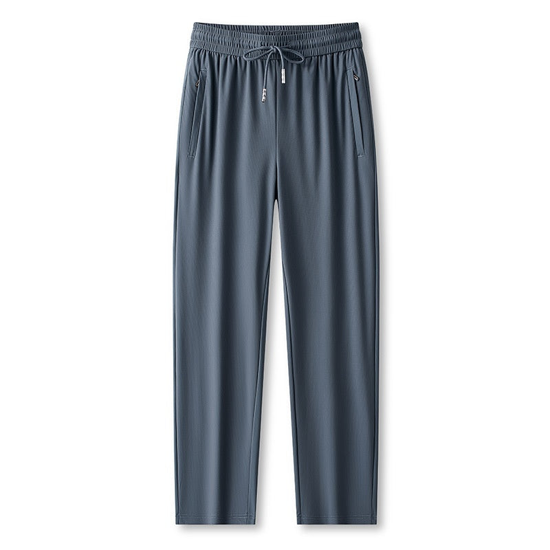 Ice Feel Quick-Dry Athletic Pants – Cooling Fabric, Loose Fit &amp; Moisture-Wicking (M–4XL) 🌿👖